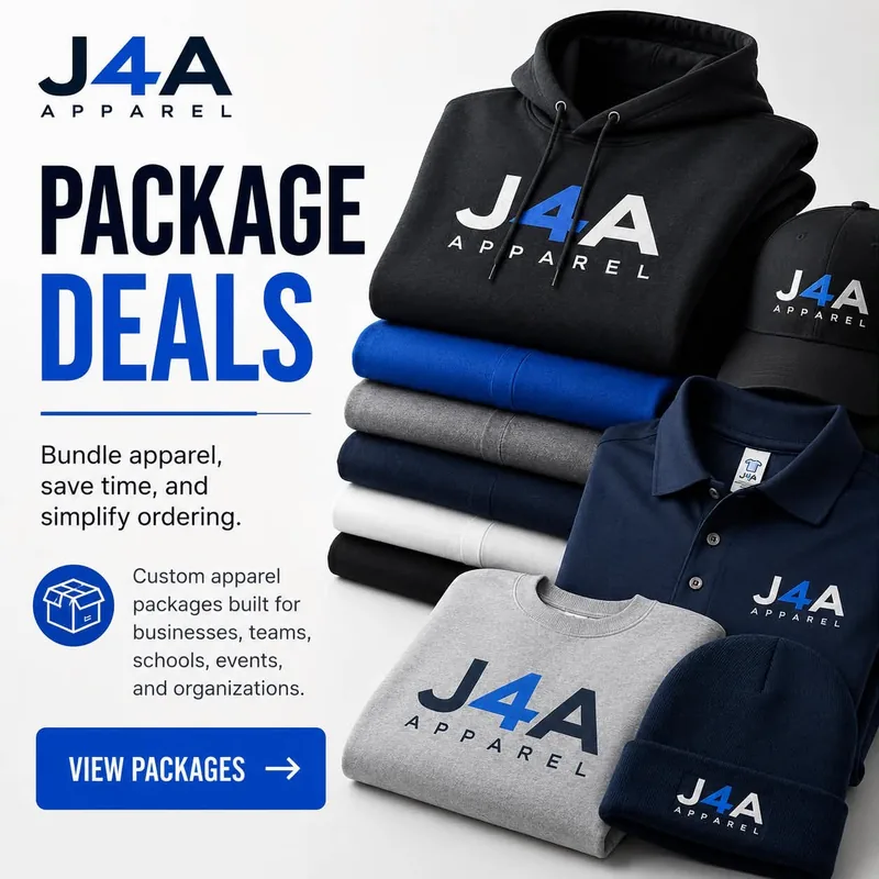 Custom Package Deals β screen printing and embroidery by Jam4 Apparel
