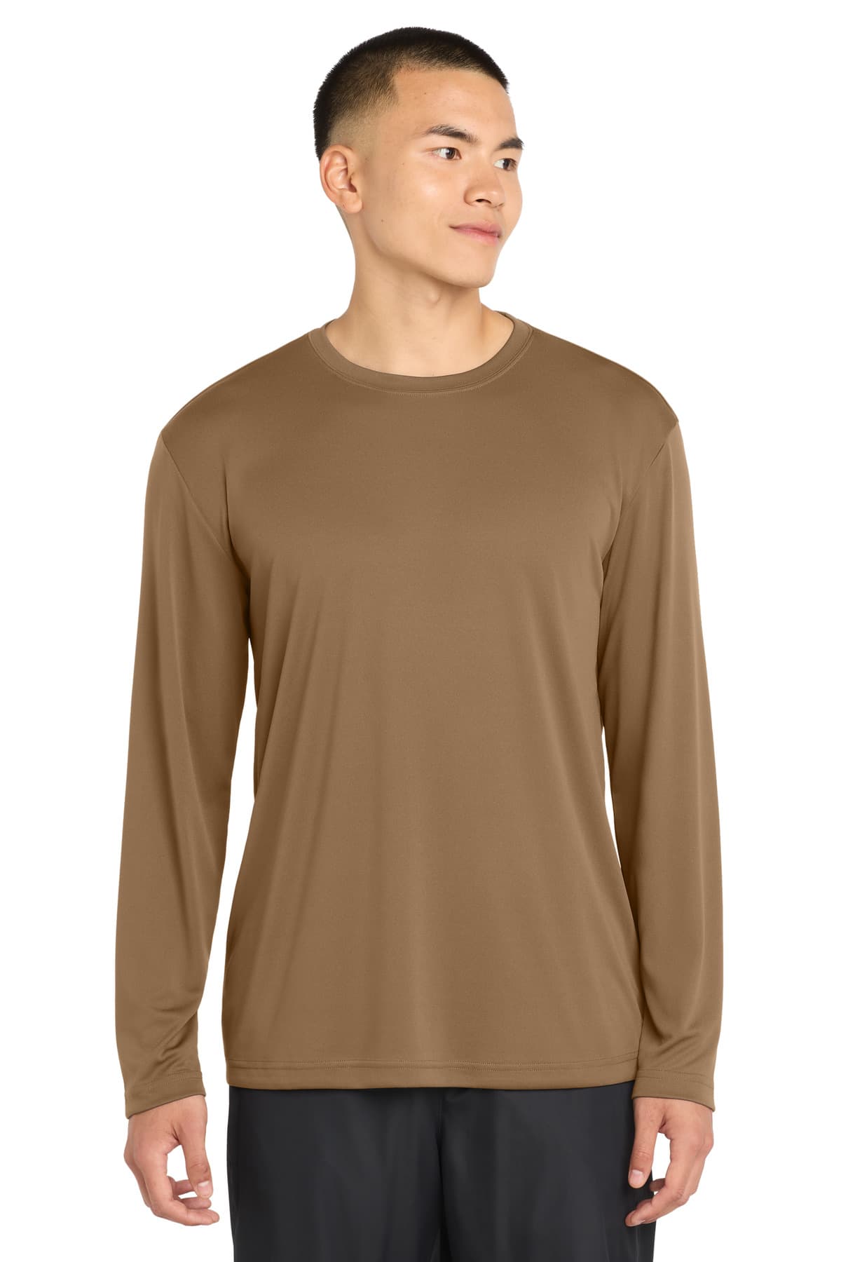 Sport-Tek ST350LS in Woodland Brown β custom apparel by Jam 4 Apparel